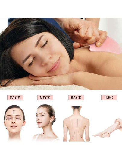 Gua Sha, roosa kvarts