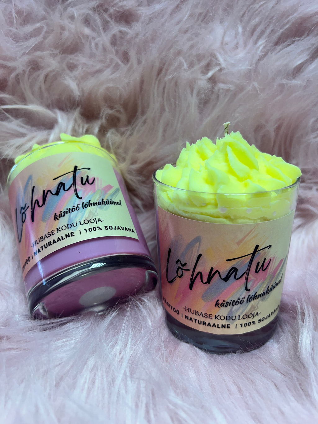 Sojavaha käsitööküünlad