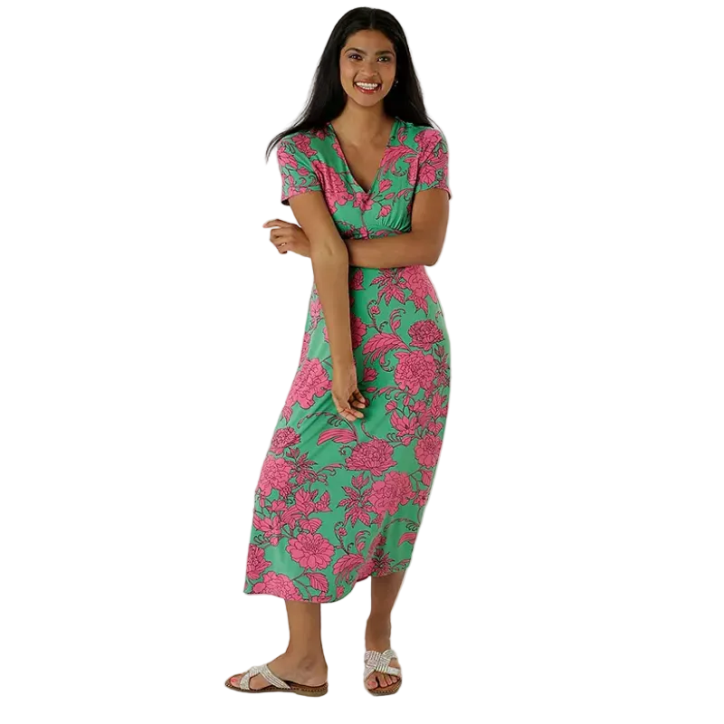 Anistoni abstraktse lilleprindiga suvekleit