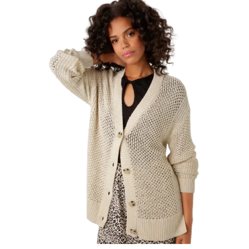 Aniston CASUAL kootud kardigan – helebeež