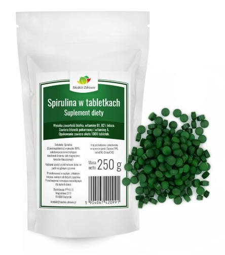 Spirulina tabletid, 1000tk