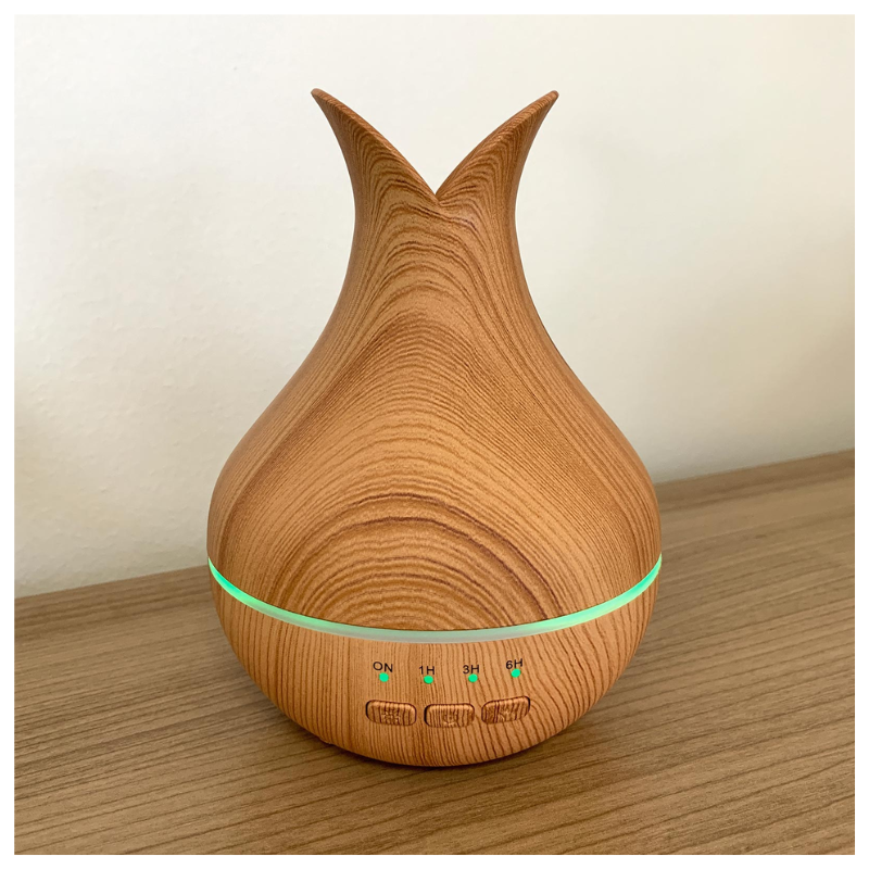 Palermo USB aroomidifuuser – 7 värvi LED-valgustus ja taimer