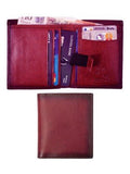 Täisnahast rahakott meestele, burgundia
