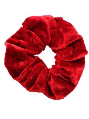 Kohe olemas! Sametist punane scrunchie